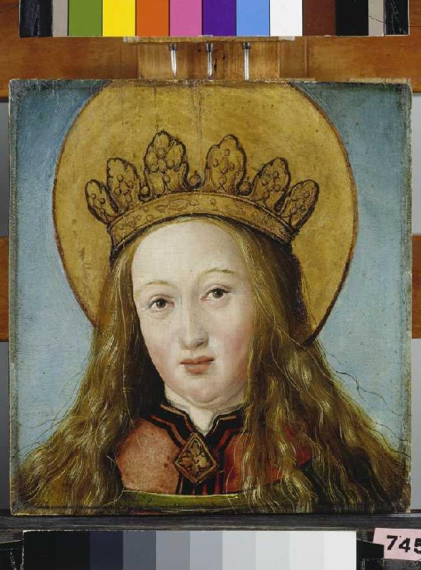 Head of a crowned saint od Hans Holbein d.J.