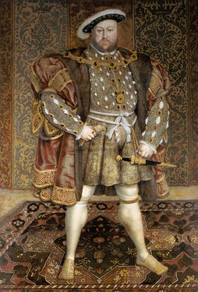 Portrait of Henry VIII (1491-1547) in a Jewelled Chain and Fur Robes od Hans Holbein d.J.