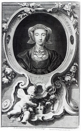 Anne of Cleves; engraved by Jacobus Houbraken od Hans Holbein d.J. 