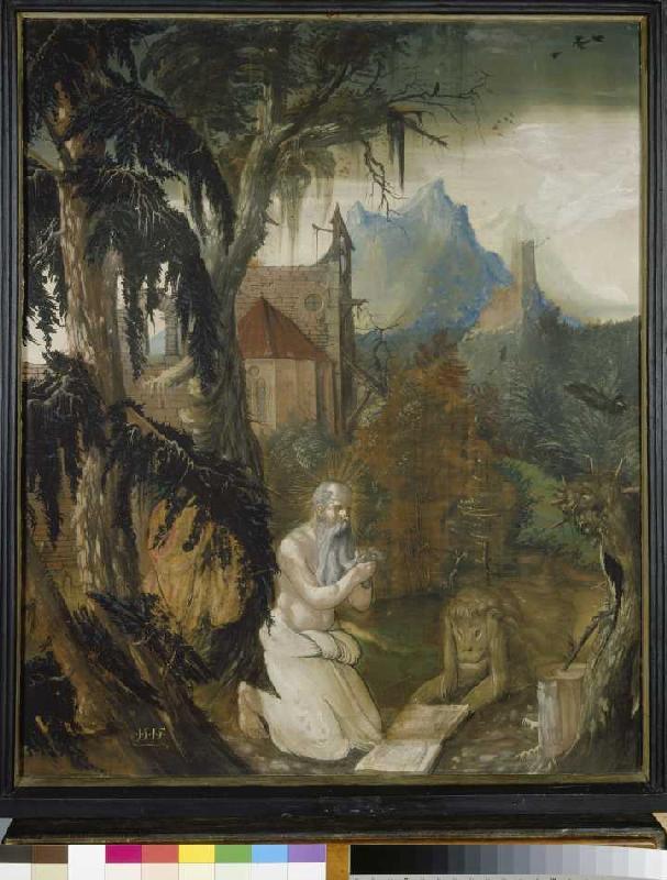 The St. Hieronymus in the wilderness. od Hans Leu (Umkreis)