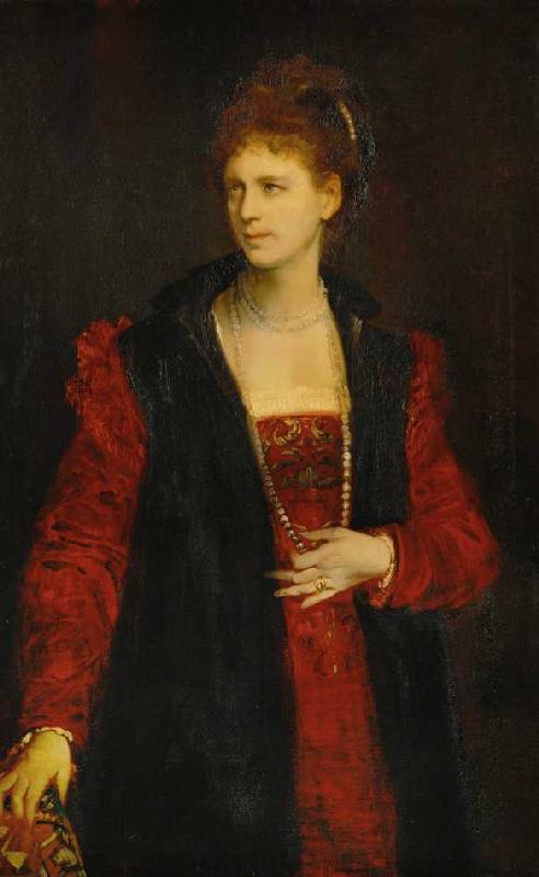 Bildnis der Schauspielerin Zerline Gabillon (1835-1892) od Hans Makart