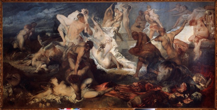The Fight between the Lapiths and the Centaurs od Hans Makart