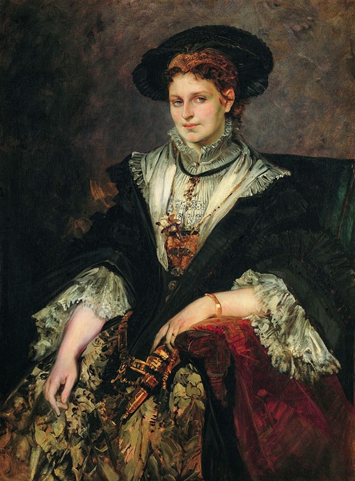 Portrait of Bertha von Piloty od Hans Makart