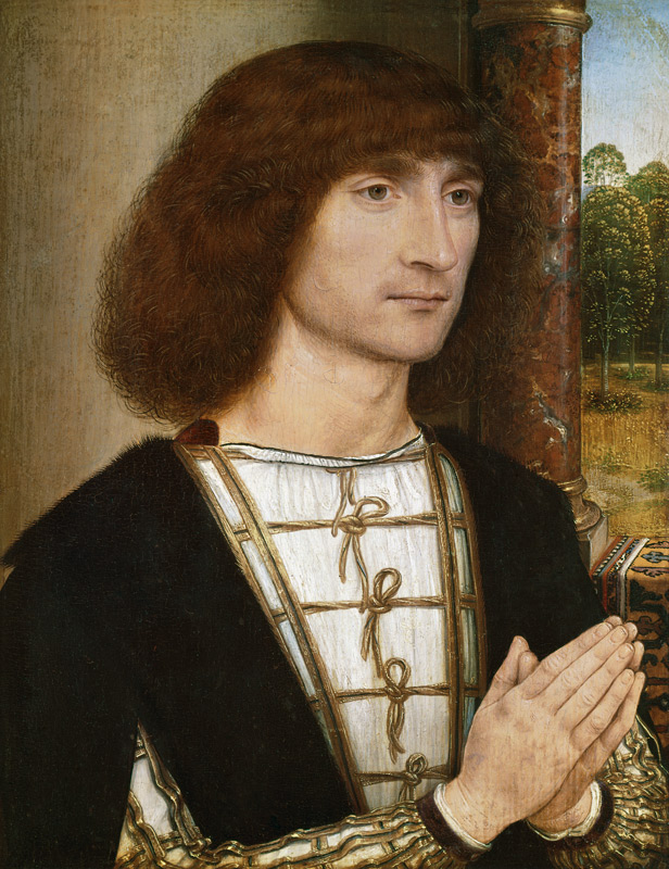 Portrait of a young Man praying od Hans Memling