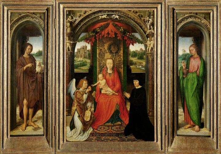 Small Triptych of St. John the Baptist od Hans Memling