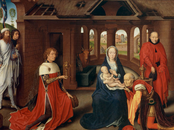 Adoration of the Magi, central panel of the Triptych of the Adoration of the Magi od Hans Memling