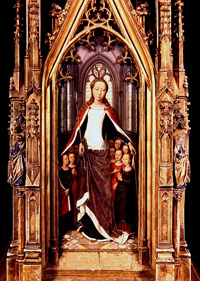 St. Ursula and the Holy Virgins, from the Reliquary of St. Ursula, 1489 (see also 185907) od Hans Memling