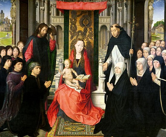 The Virgin and Child with St. James and St. Dominic Presenting the Donors and their Family, known as od Hans Memling