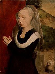 Portrait of a praying woman.
