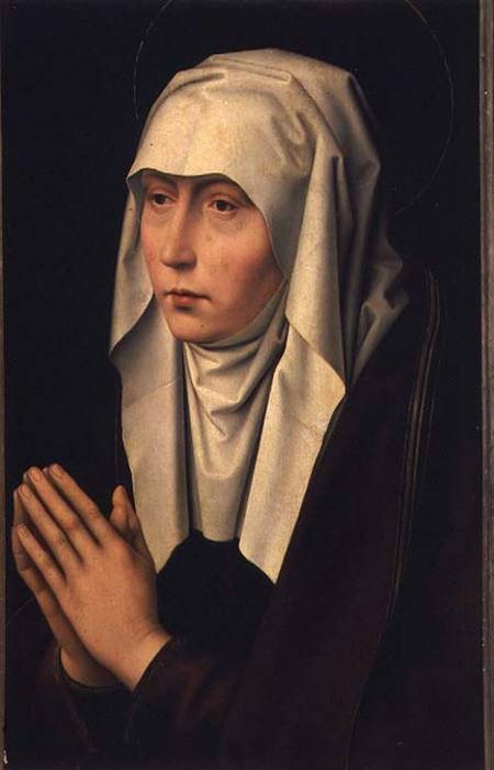 The Virgin Mourning (panel) od Hans Memling