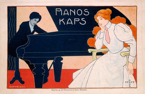 Advertisement for Kaps Pianos od Hans Pfaff