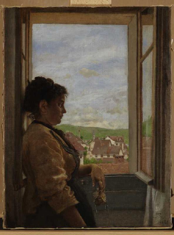 Am Fenster od Hans Thoma