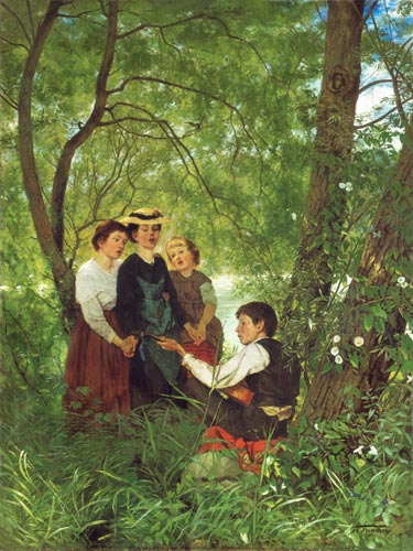 Song in the greenery od Hans Thoma