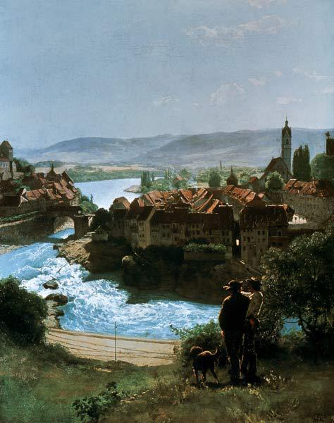 Hans Thoma / Rhine near Laufenburg, 1870