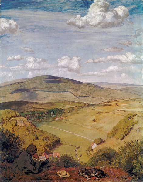 Hans Thoma, Blick ins Tal(Taunus)/1890 od Hans Thoma