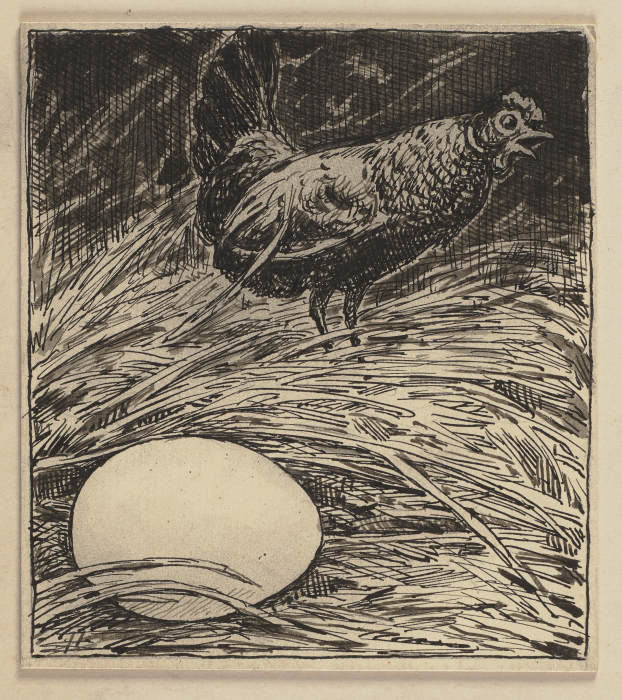 Drawing for the primer: egg od Hans Thoma
