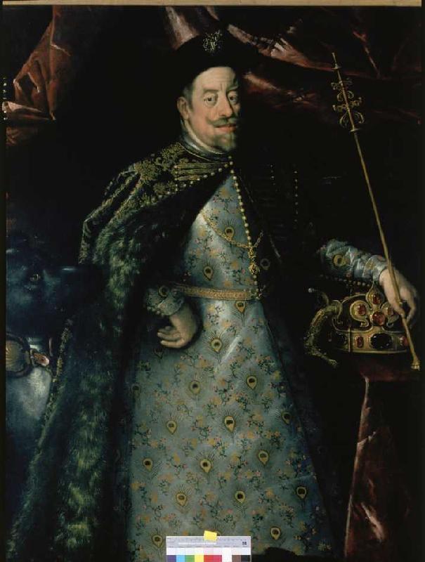 Emperor Matthias (1557-1619) as a king of Bohemia (part) od Hans von Aachen