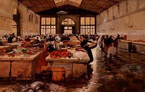 Fish market in Bologna. od Hans von Bartels