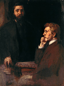 Double portrait Adolf Hildebrand and Charles Grant. od Hans von Marées