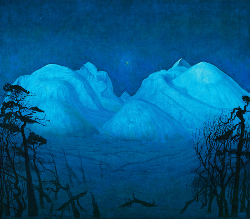 Winter Night in the Mountains od Harald Sohlberg