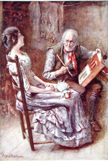 Caleb Plummer and his Blind Daughter, illustration for 'Character Sketches from Dickens' compiled by od Harold Copping