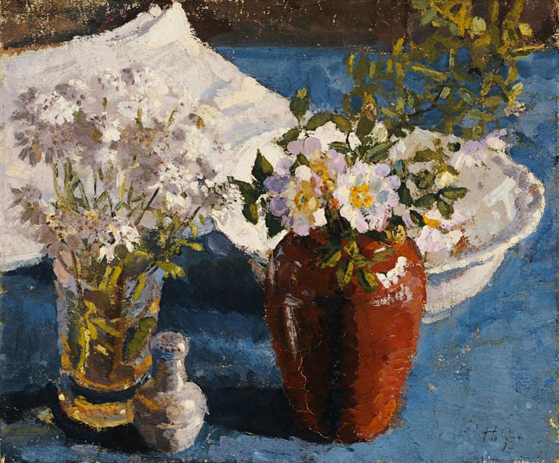 Stillleben mit Blumen in einer Vase od Harold Gilman