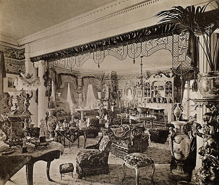 The Drawing Room, Wickham Hall, Kent, 1897 (b/w photo)  od Harold Palmer