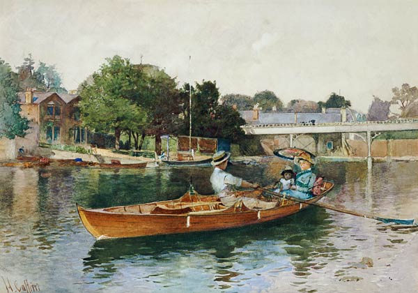 A Boating Party On The Thames At Cookham od Hector Caffieri