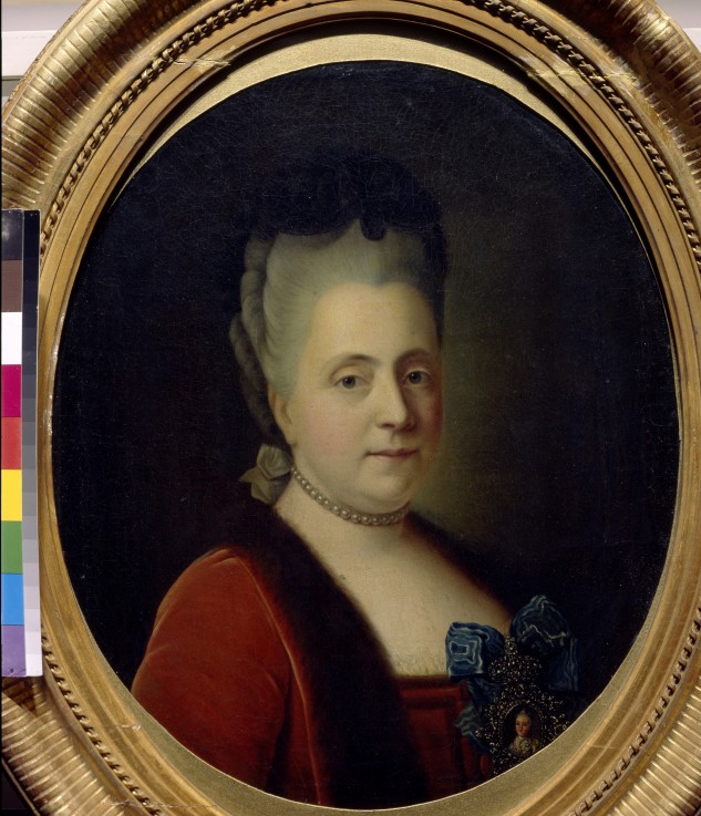 Portrait of the Lady-in-waiting Princess Daria Alexeyevna Golitsyna (1724-1798) od Heinrich Buchholz