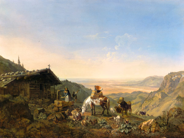 Rise to the Alpine pasture od Heinrich Bürkel