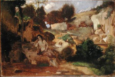 Landscape with the Penitent Magdalene od Heinrich Dreber