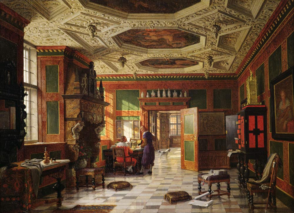 Interior of the Rosenburg Palace, Copenhagen od Heinrich Hansen