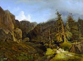 Mountains landscape from Grisons