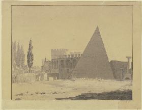 Der protestantische Friedhof bei der Cestiuspyramide in Rom