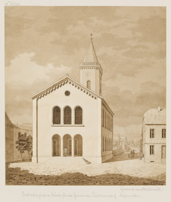 Entwurf zu einer Kirche für die Gemeinde Friedrichsdorf od Heinrich Hübsch