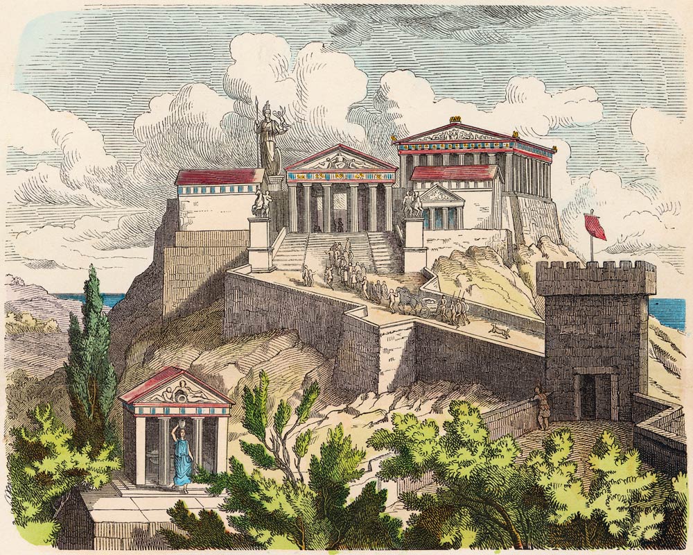Acropolis od Heinrich Leutemann