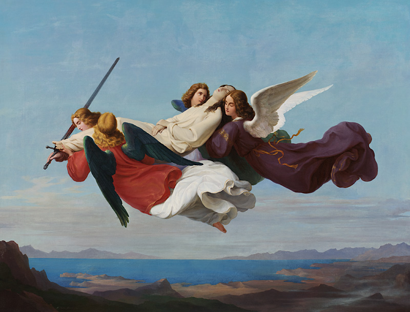 Übertragung des Leichnams der heiligen Katharina zum Berge Sinai od Heinrich Mücke