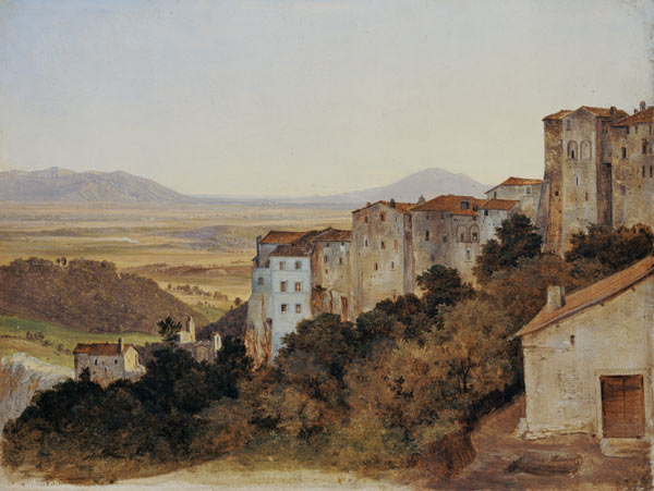 View of Olevano od Heinrich Reinhold