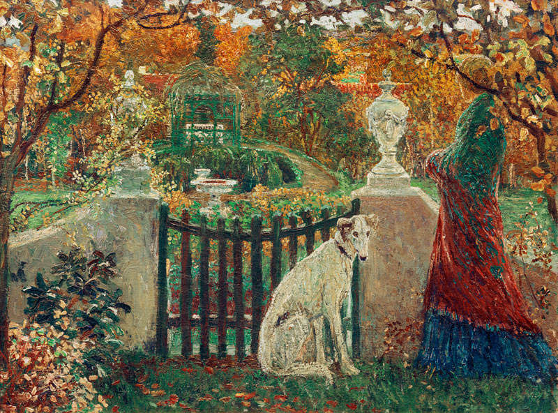 Garden in autumn od Heinrich Vogeler