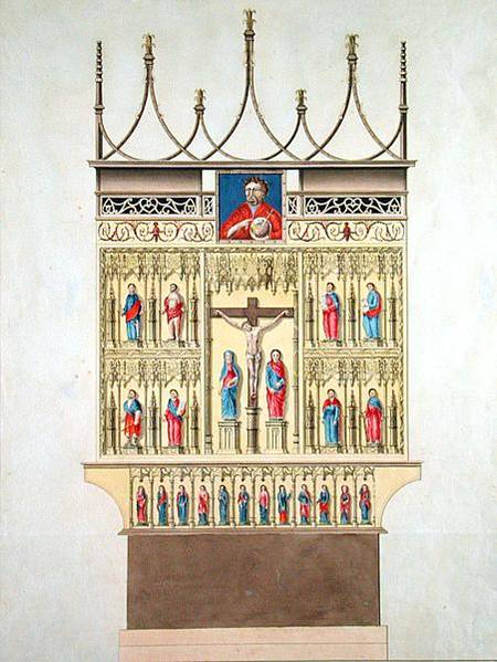 High-Altar of the former Cathedral in Hamburg od Heinrich Wilhelm Julius Koch