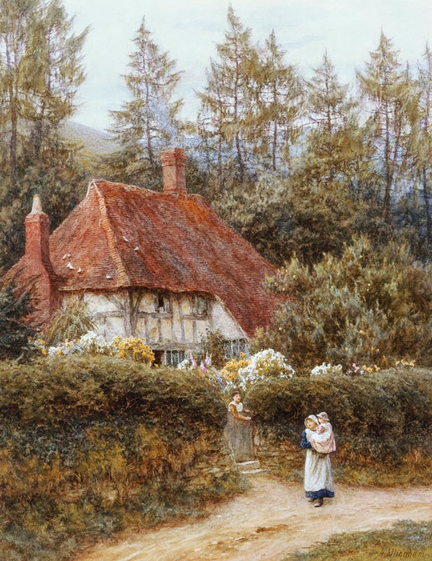 A Cottage near Haslemere od Helen Allingham