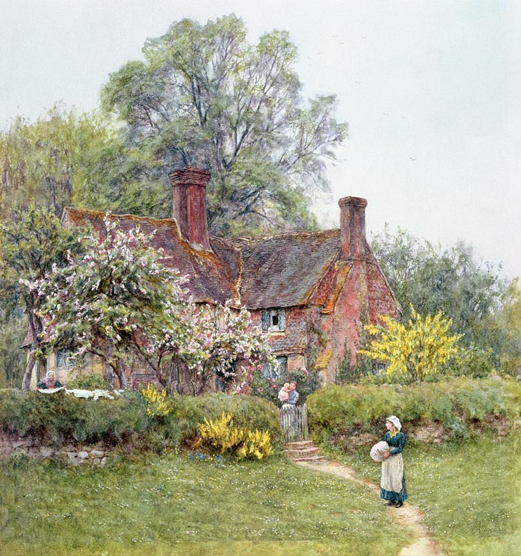 Cottage at Chiddingfold od Helen Allingham
