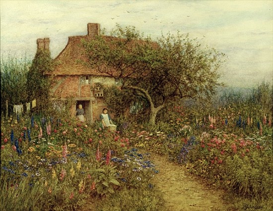 A Cottage near Brook, Witley, Surrey od Helen Allingham