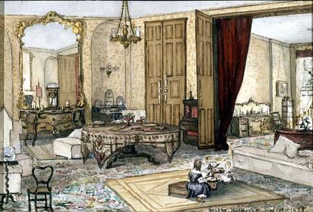 Drawing Room Interior od Heloine Stromeyer
