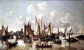 Dutch ships at Dordrecht Harbour
