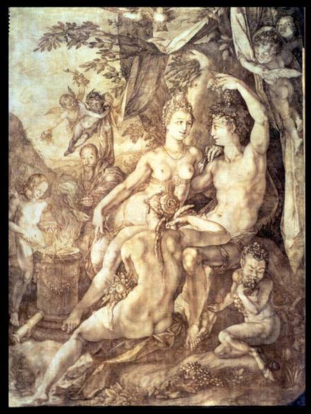 Bacchus, Venus and Ceres od Hendrick Goltzius