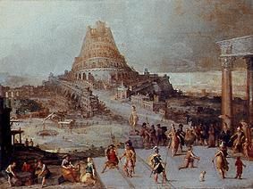 Nimrod affected the construction of the Babylonian tower. od Hendrick III. van Cleve