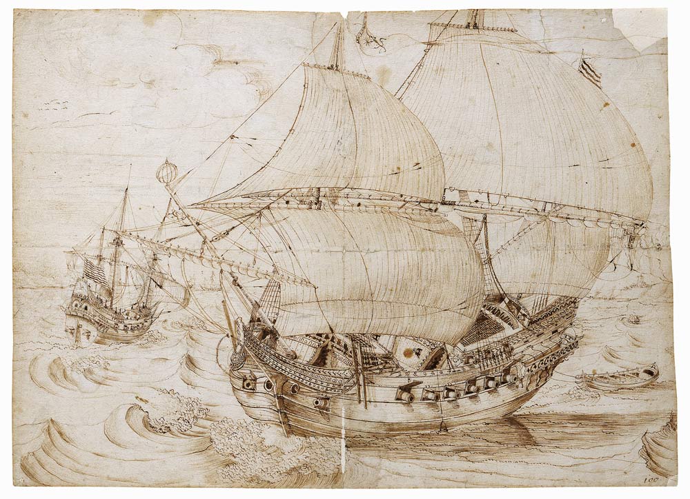 Holländisches Kriegsschiff unter vollen Segeln od Hendrik Cornelisz. Vroom