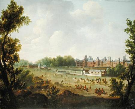 A View of the Royal Palace of Fontainebleau od Hendrik Frans de Cort