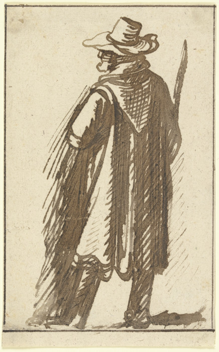 Man in a capuchin od Hendrik Goudt